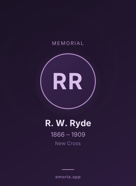 Memorial portrait of R. W. Ryde