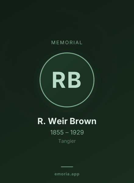 Memorial portrait of R. Weir Brown