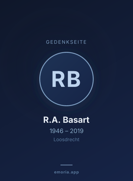 Gedenkportrait von R.A. Basart