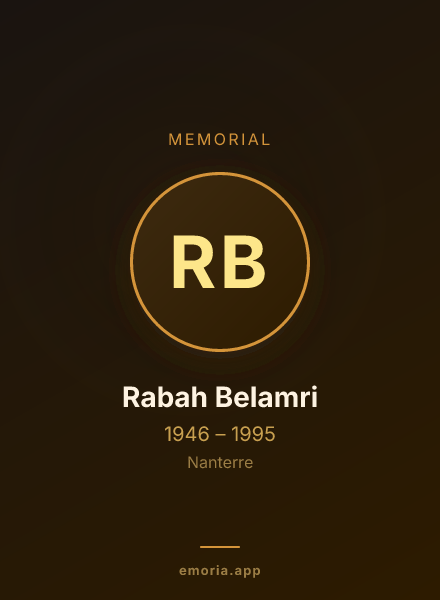 Memorial portrait of Rabah Belamri
