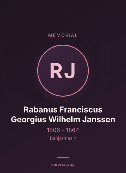 Memorial portrait of Rabanus Franciscus Georgius Wilhelm Janssen