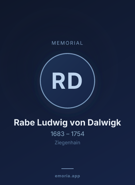 Memorial portrait of Rabe Ludwig von Dalwigk