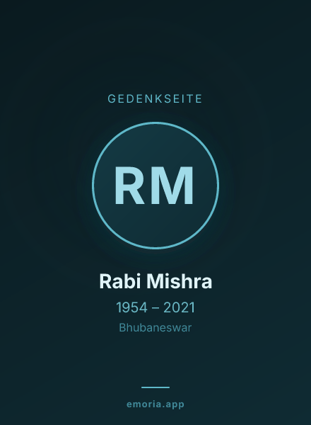Gedenkportrait von Rabi Mishra