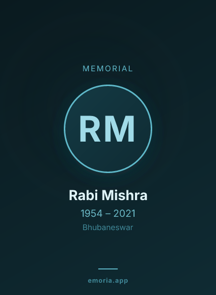 Memorial portrait of Rabi Mishra