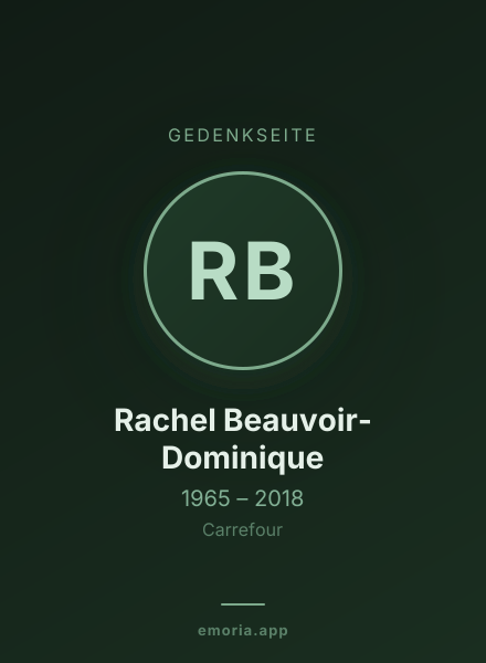Gedenkportrait von Rachel Beauvoir-Dominique