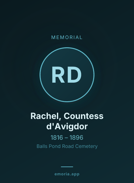 Memorial portrait of Rachel, Countess d'Avigdor