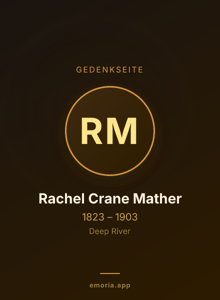 Gedenkportrait von Rachel Crane Mather