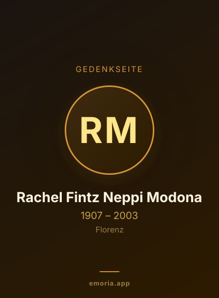 Gedenkportrait von Rachel Fintz Neppi Modona