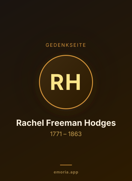 Gedenkportrait von Rachel Freeman Hodges