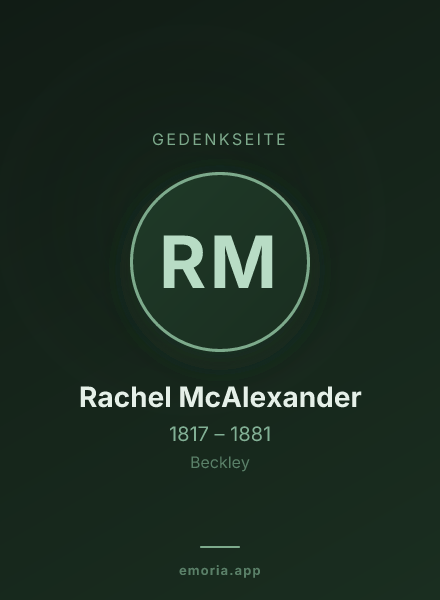 Gedenkportrait von Rachel McAlexander