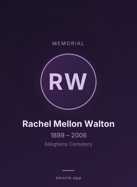 Memorial portrait of Rachel Mellon Walton