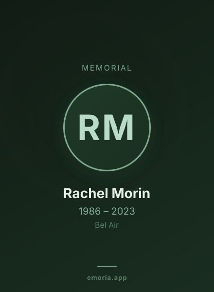Memorial portrait of Rachel Morin