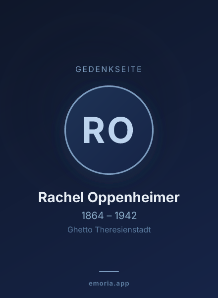 Gedenkportrait von Rachel Oppenheimer