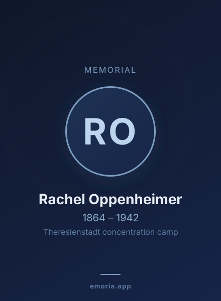 Memorial portrait of Rachel Oppenheimer