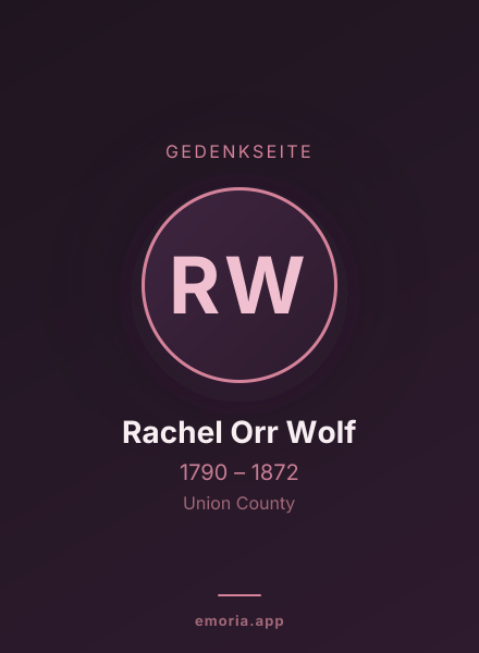 Gedenkportrait von Rachel Orr Wolf