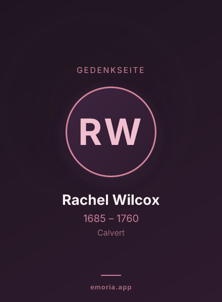 Gedenkportrait von Rachel Wilcox