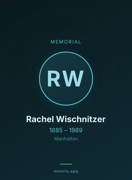 Memorial portrait of Rachel Wischnitzer