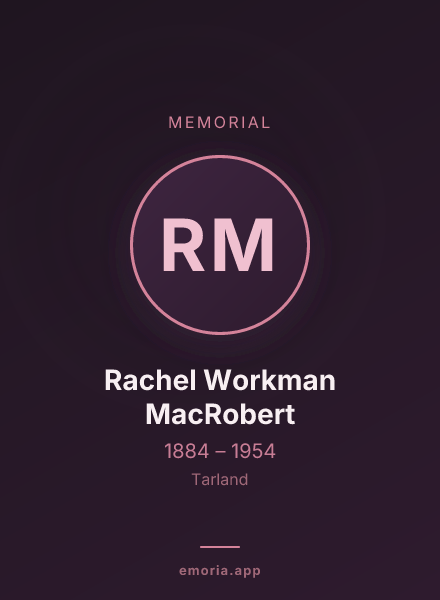 Memorial portrait of Rachel Workman MacRobert