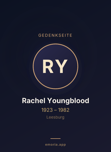 Gedenkportrait von Rachel Youngblood