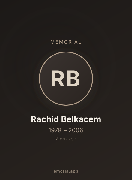 Memorial portrait of Rachid Belkacem