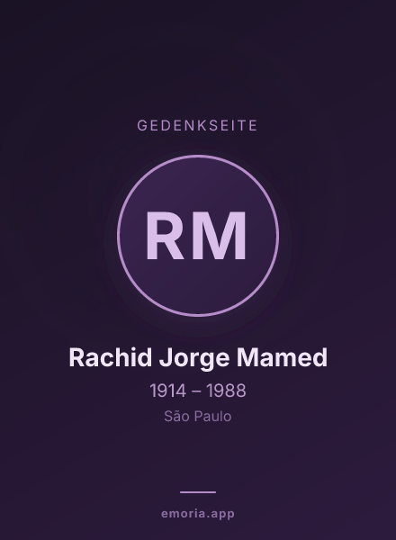 Gedenkportrait von Rachid Jorge Mamed