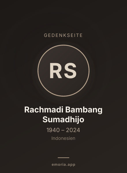 Gedenkportrait von Rachmadi Bambang Sumadhijo