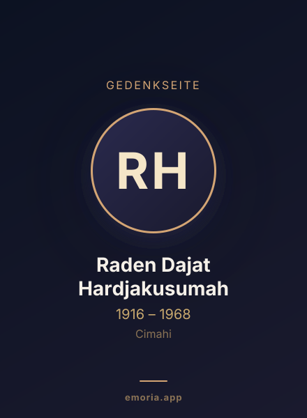 Gedenkportrait von Raden Dajat Hardjakusumah