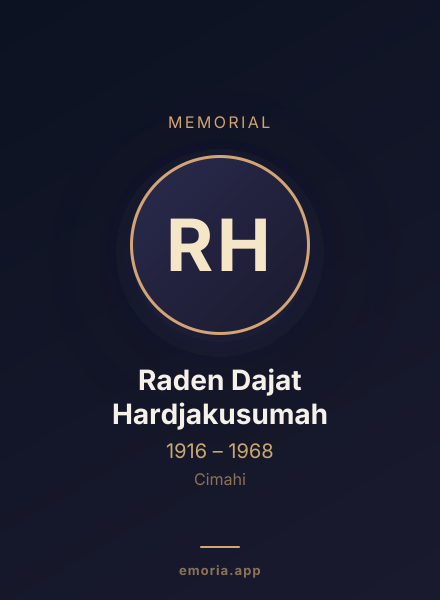 Memorial portrait of Raden Dajat Hardjakusumah