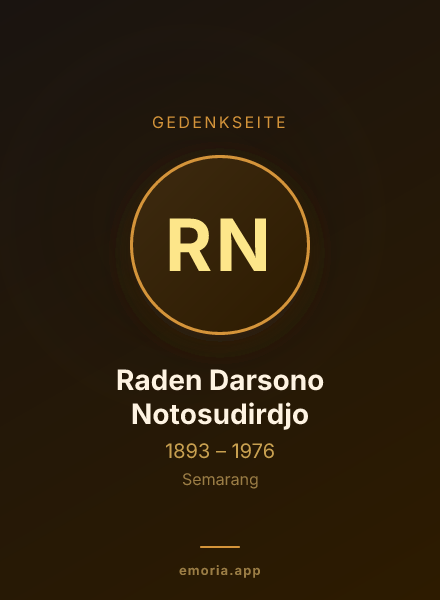 Gedenkportrait von Raden Darsono Notosudirdjo