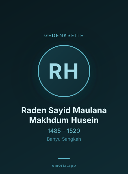 Gedenkportrait von Raden Sayid Maulana Makhdum Husein