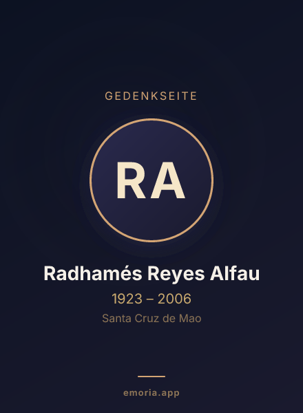 Gedenkportrait von Radhamés Reyes Alfau