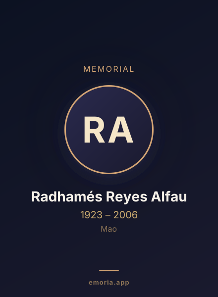 Memorial portrait of Radhamés Reyes Alfau