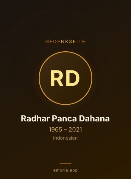 Gedenkportrait von Radhar Panca Dahana
