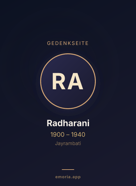 Gedenkportrait von Radharani