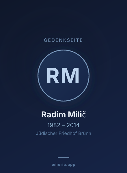 Gedenkportrait von Radim Milič