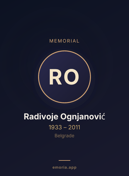 Memorial portrait of Radivoje Ognjanović