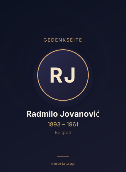 Gedenkportrait von Radmilo Jovanović
