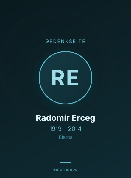 Gedenkportrait von Radomir Erceg