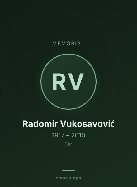 Memorial portrait of Radomir Vukosavović