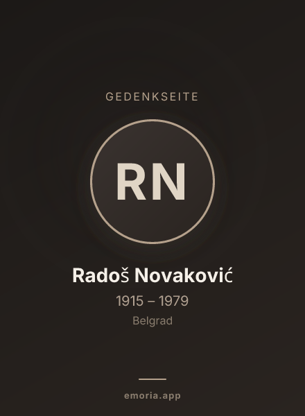 Gedenkportrait von Radoš Novaković