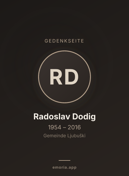 Gedenkportrait von Radoslav Dodig