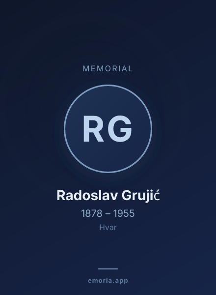 Memorial portrait of Radoslav Grujić