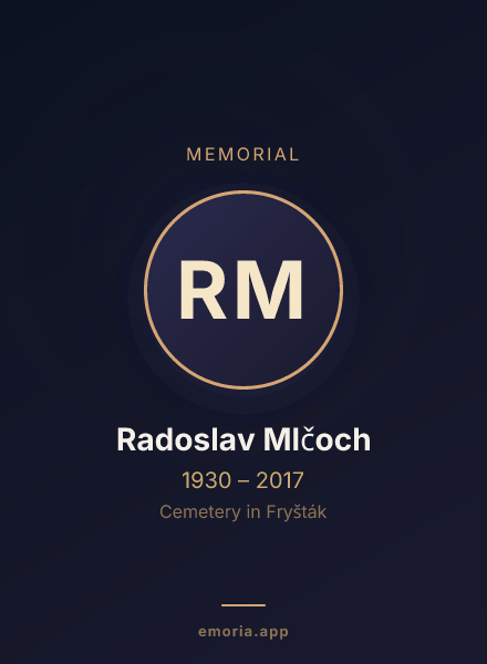 Memorial portrait of Radoslav Mlčoch