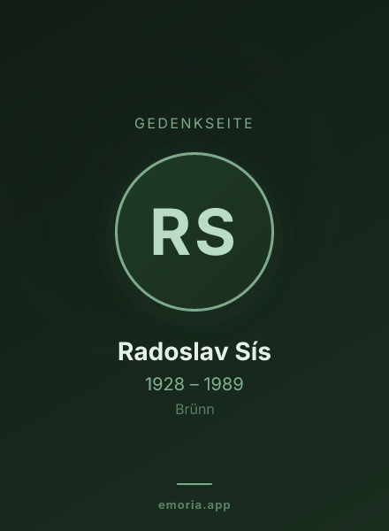 Gedenkportrait von Radoslav Sís