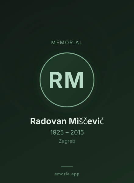 Memorial portrait of Radovan Miščević