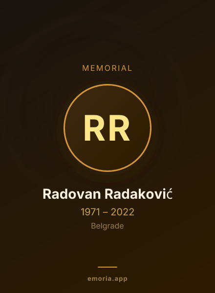 Memorial portrait of Radovan Radaković