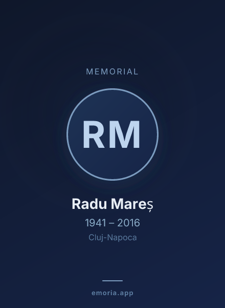 Memorial portrait of Radu Mareș