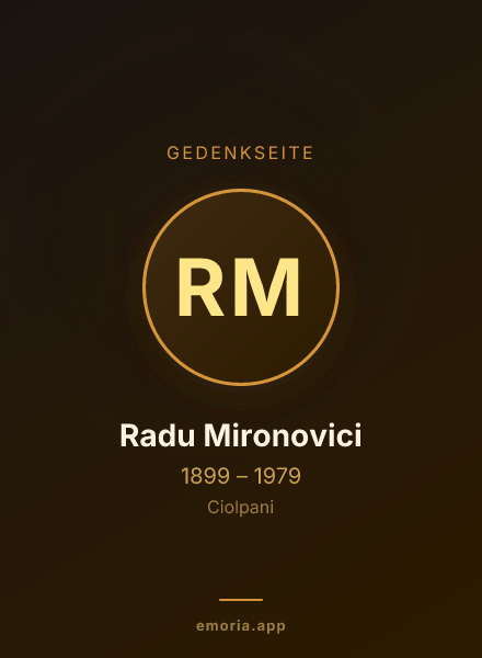 Gedenkportrait von Radu Mironovici