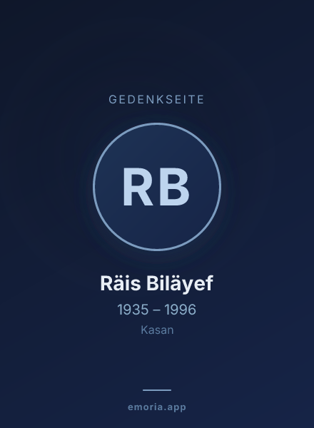 Gedenkportrait von Räis Biläyef
