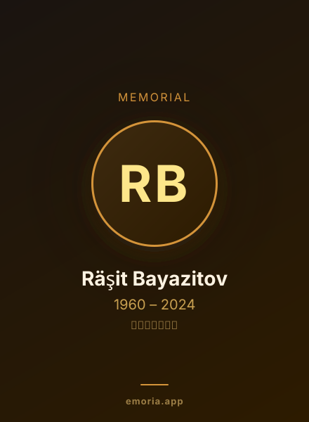 Memorial portrait of Räşit Bayazitov